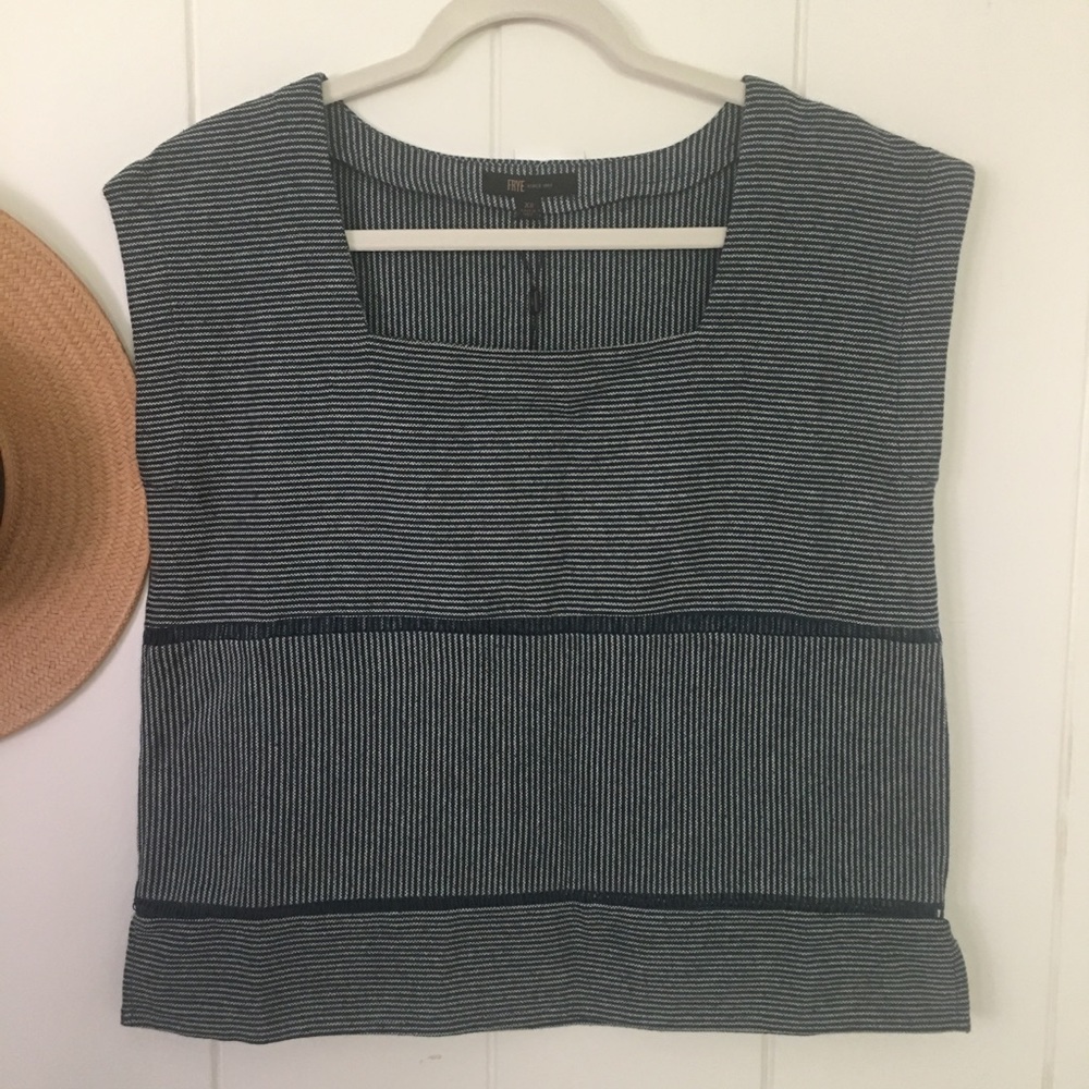 Frye Woven Square Neck Blouse